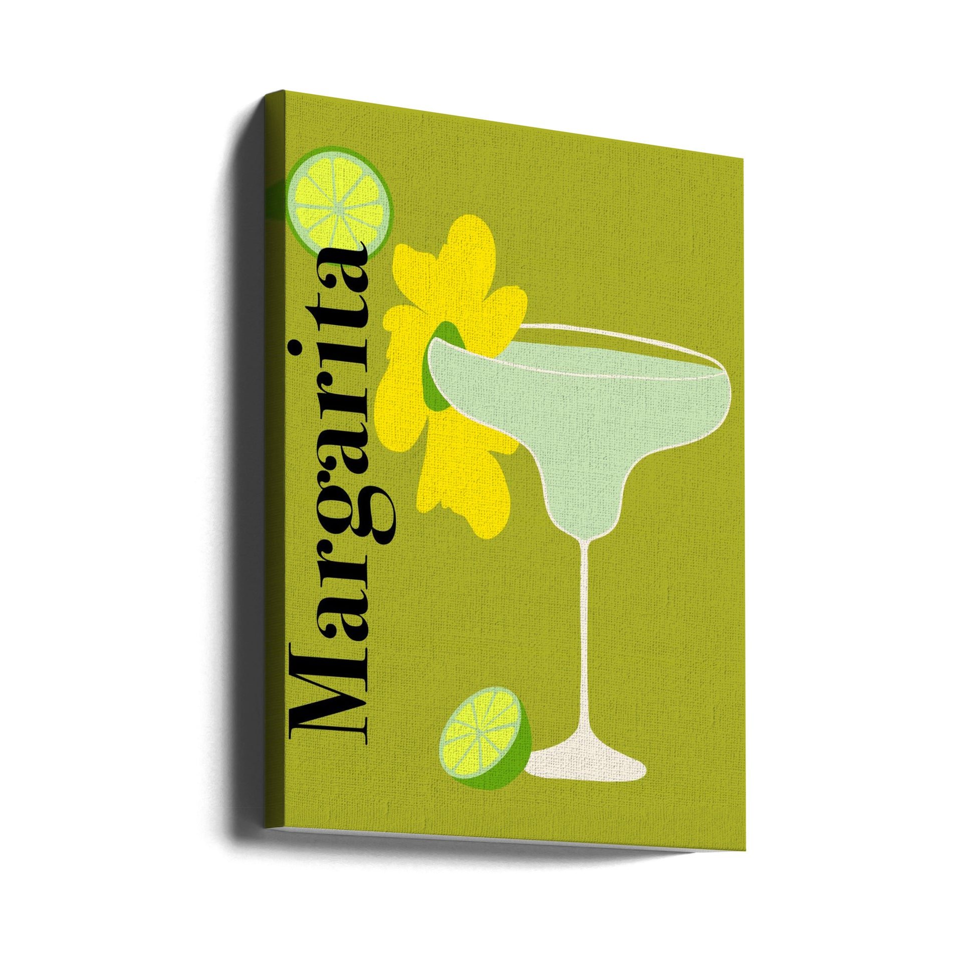 Margarita Cocktail by Miho Art Studio | Classic Cocktail Glass, Large Canvas Wall Art Print | Artsy Earth