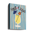 Pina Colada Cocktail by Miho Art Studio | Tropical Summer Drink, Large Canvas Wall Art Print | Artsy Earth