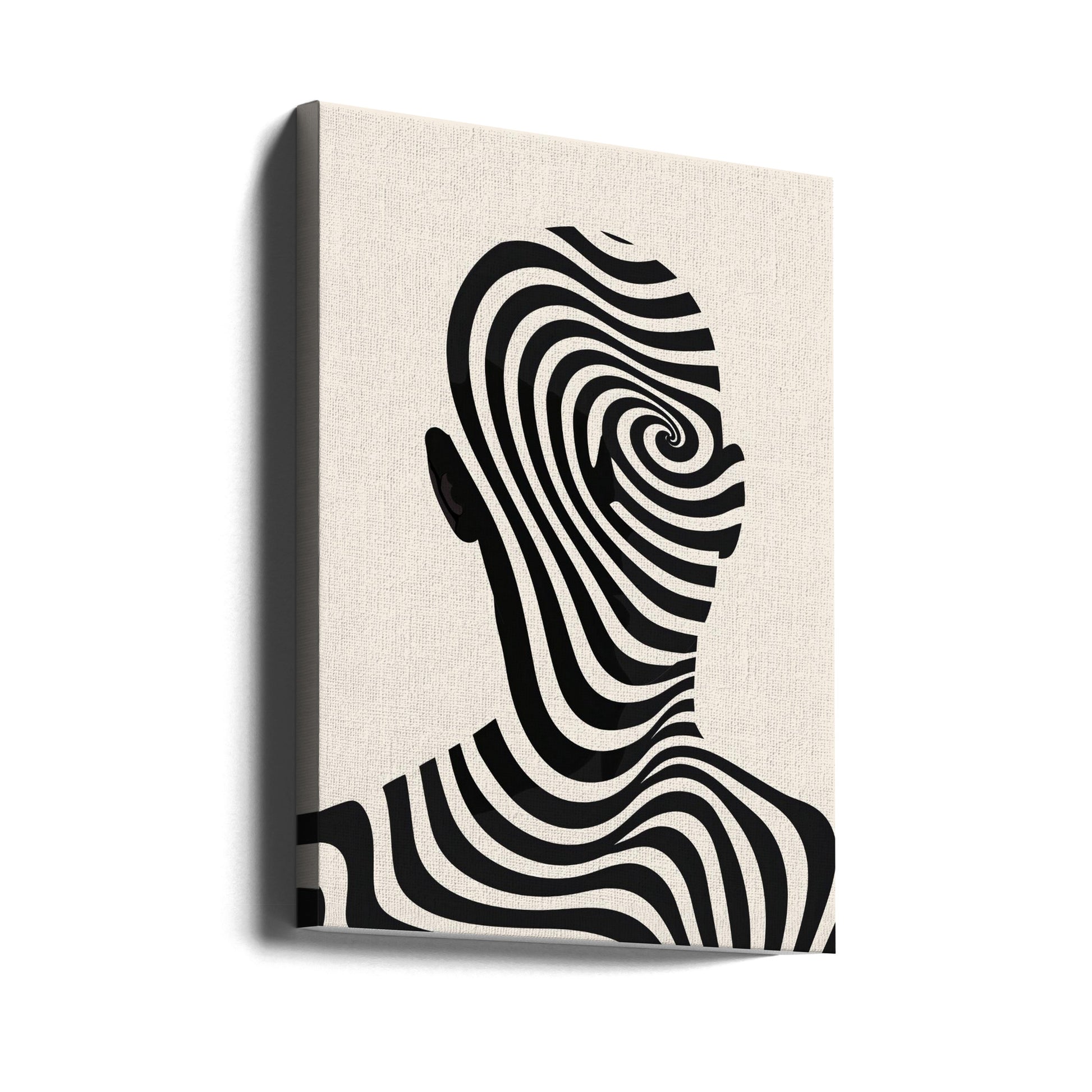 Striped Man by Andreas Magnusson | Abstract Portrait Illustration, Large Canvas Wall Art Print | Artsy Earth