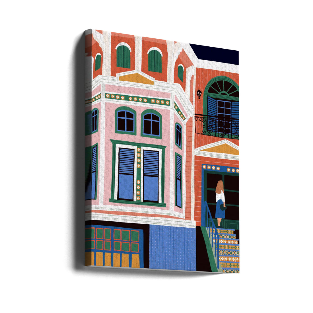 Victorian House by Ceyda Alasar | San Francisco Architecture, Large Canvas Wall Art Print | Artsy Earth