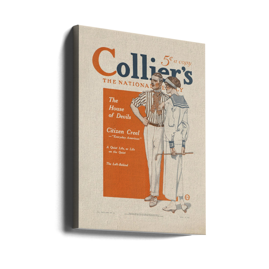 Collier's National by Edward Penfield | Vintage Golf Poster, Large Canvas Wall Art Print | Artsy Earth