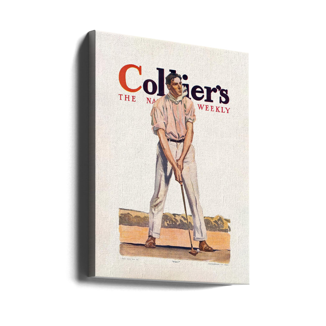 Collier's Golf 1908 by Edward Penfield | Vintage Golf Poster, Large Canvas Wall Art Print | Artsy Earth