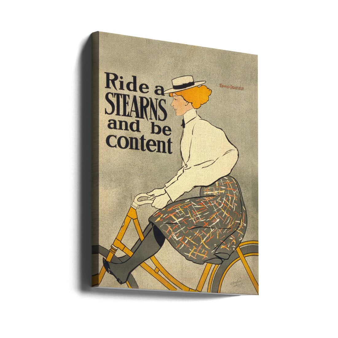 Ride a Stearns by Edward Penfield | Vintage Bicycle Poster, Large Canvas Wall Art Print | Artsy Earth