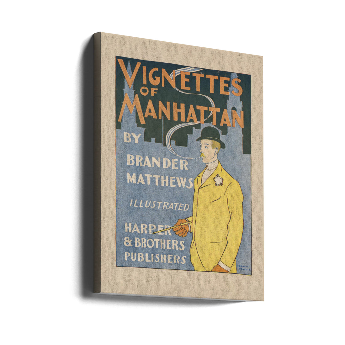 Vignettes of Manhattan by Edward Penfield | Vintage Nyc Illustration, Large Canvas Wall Art Print | Artsy Earth