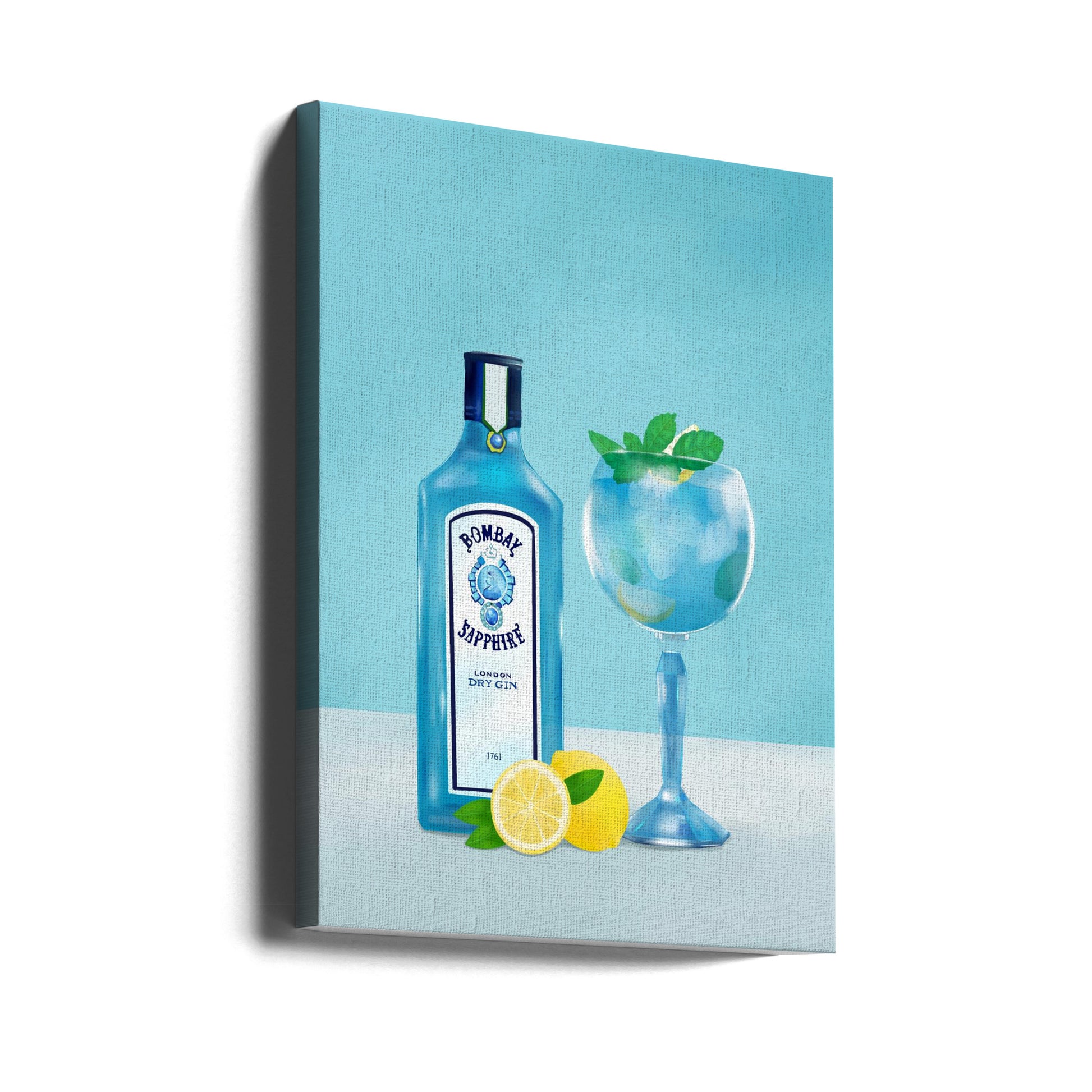 Gin Cocktail by Petra Lizde | Summer Bar Drinks, Large Canvas Wall Art Print | Artsy Earth