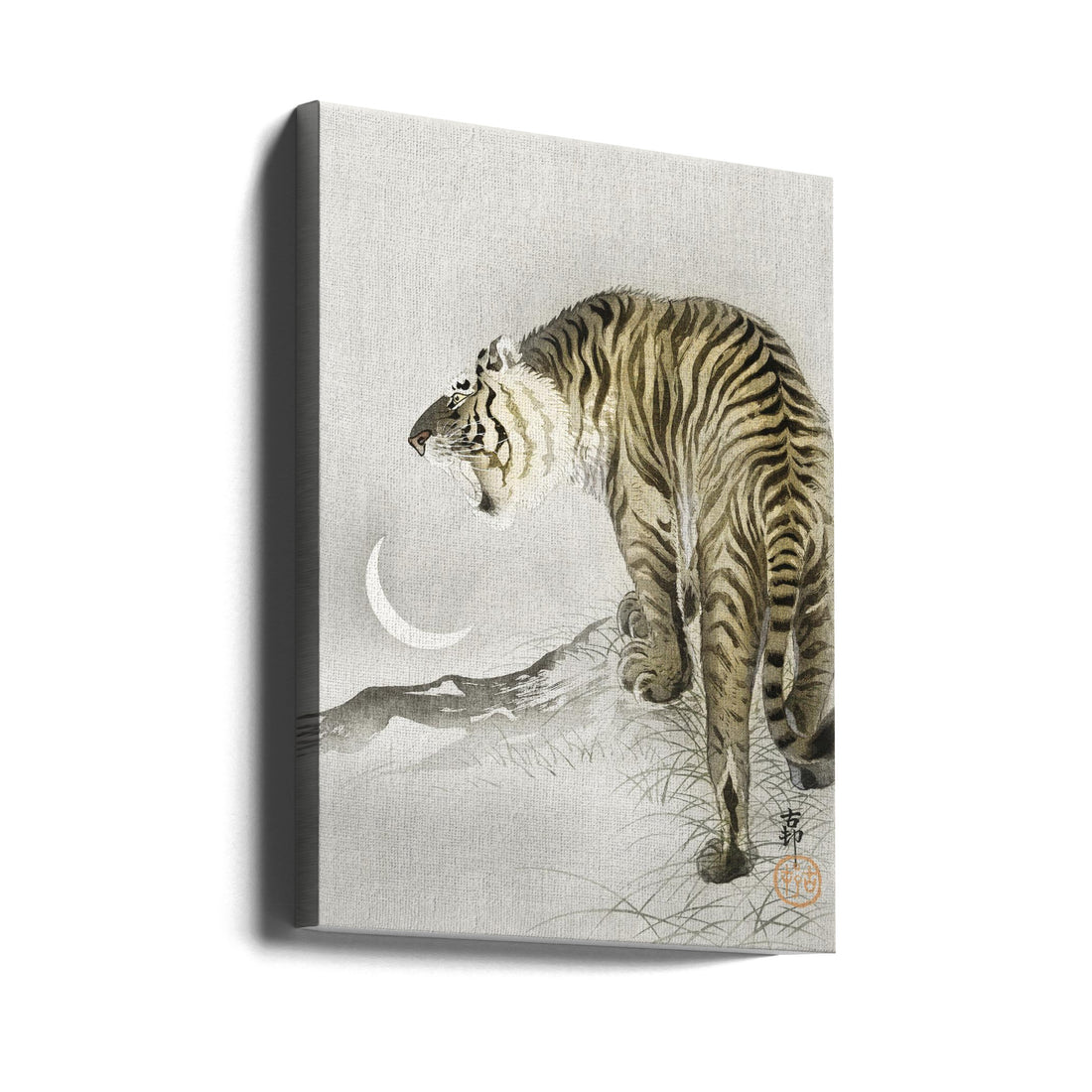 Roaring Tiger by Ohara Koson | Vintage Japanese Tiger, Large Canvas Wall Art Print | Artsy Earth