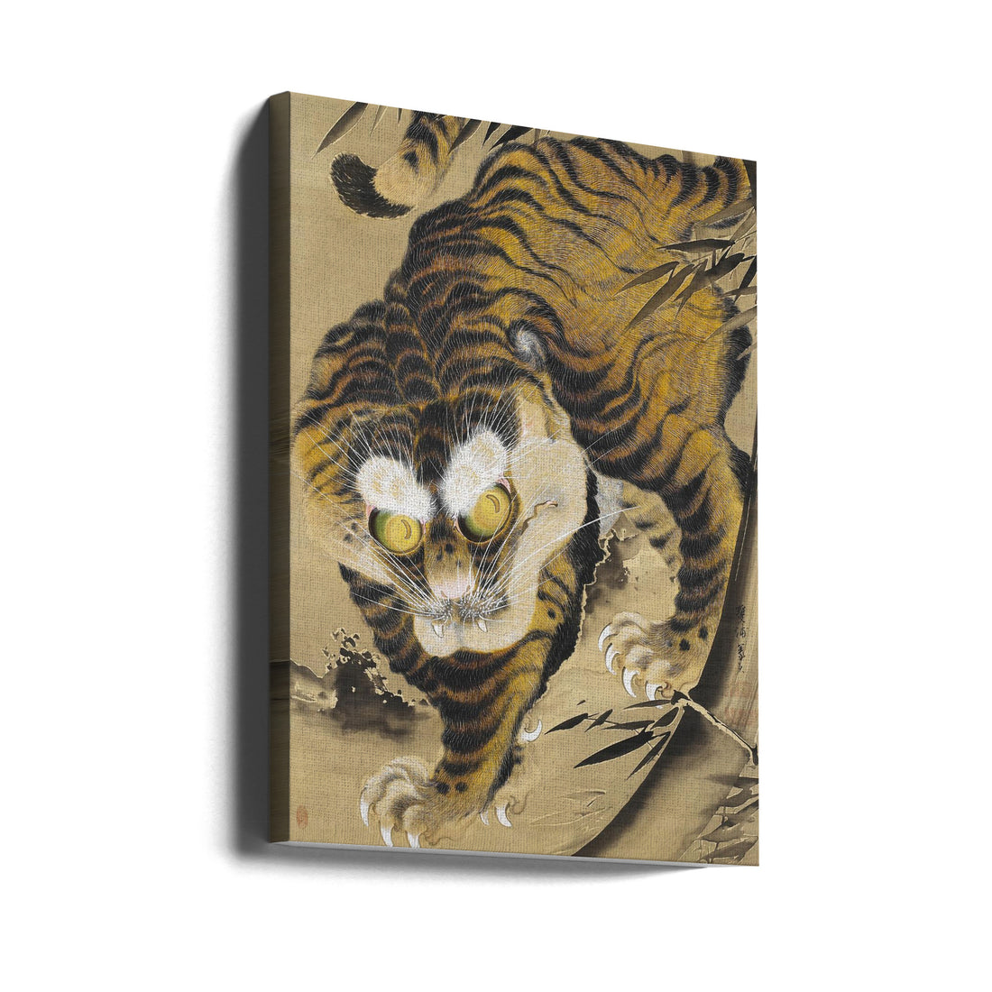 Tiger Emerging From Bamboo by Katayama Yokoku | Japanese Tiger Art, Large Canvas Wall Art Print | Artsy Earth