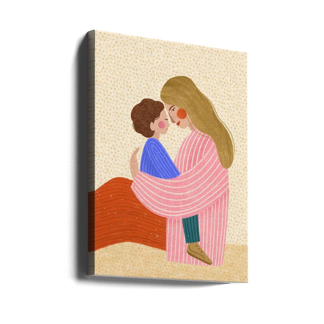 Mum Love by Bea Müller | Mother Child Illustration, Large Canvas Wall Art Print | Artsy Earth