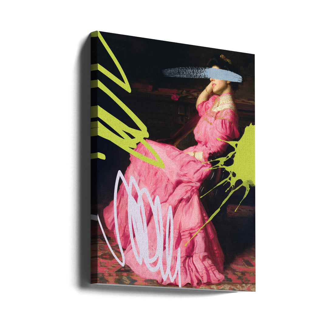 Pink Dance Dress by Grace Digital Art Co | Woman Dancing Performance, Large Canvas Wall Art Print | Artsy Earth