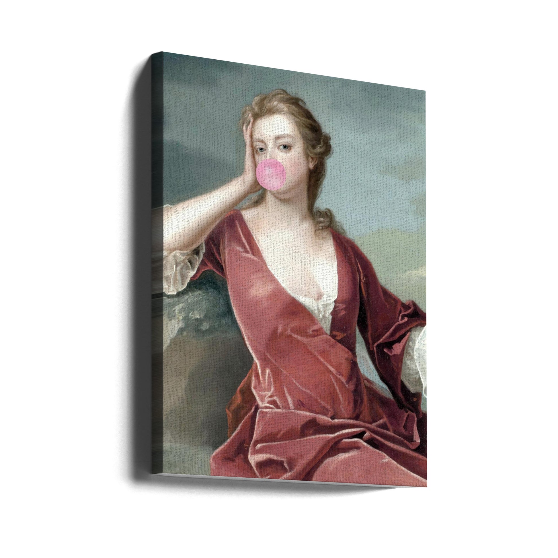 Lady in Red Portrait by Grace Digital Art Co | Painted Portrait Woman, Large Canvas Wall Art Print | Artsy Earth