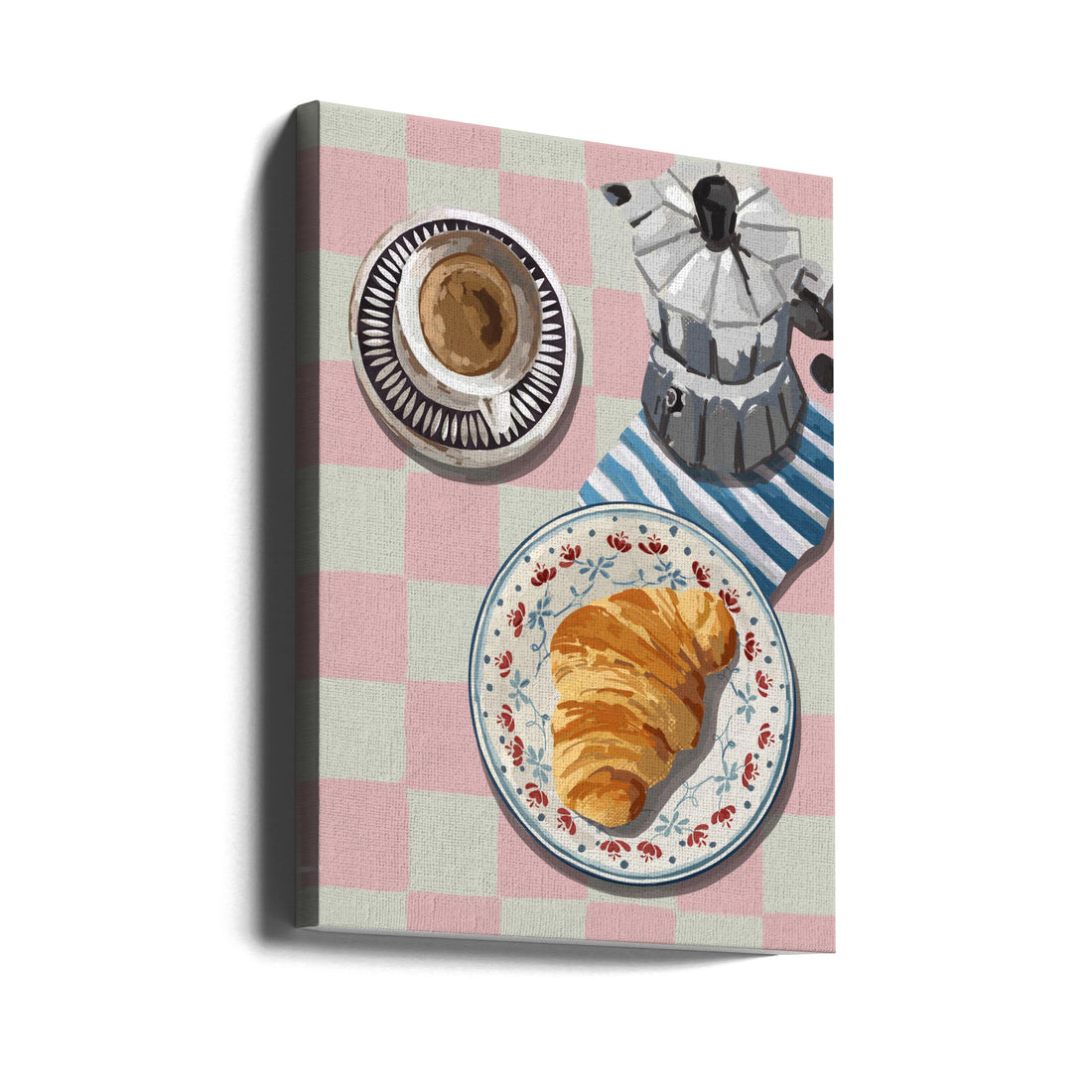 French Breakfast by Grace Digital Art Co | Pastry Coffee Plate, Large Canvas Wall Art Print | Artsy Earth