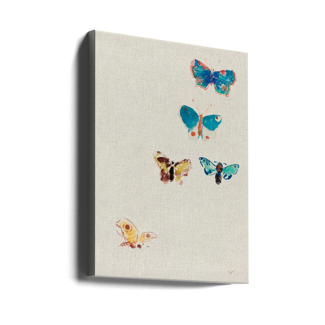 Five Butterflies by Odilon Redon | Butterfly Insect Illustration, Large Canvas Wall Art Print | Artsy Earth