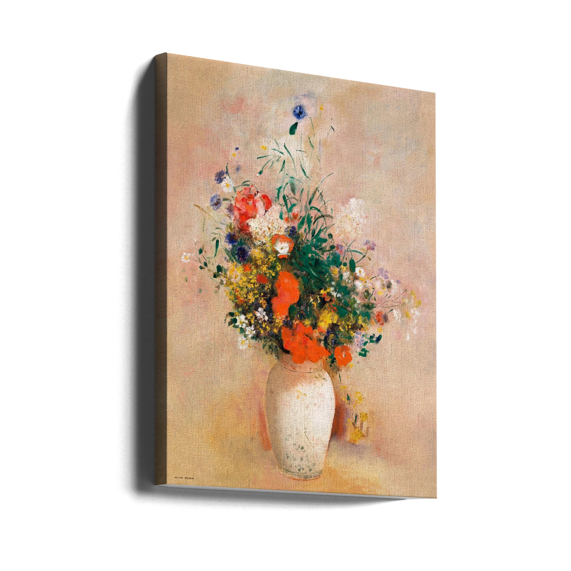 Vase of Flowers by Odilon Redon | Floral Still Life, Large Canvas Wall Art Print | Artsy Earth