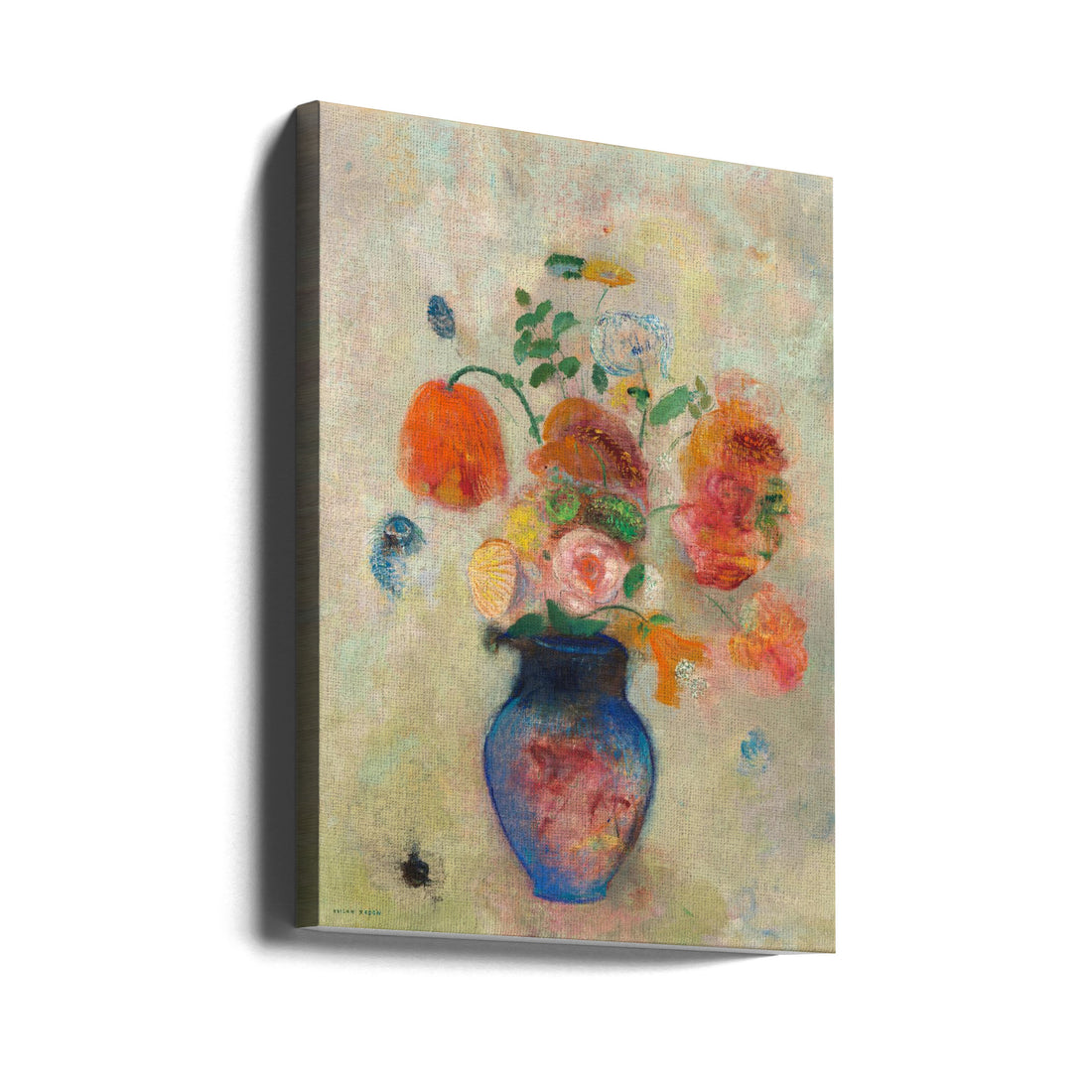 Large Vase With Flowers by Odilon Redon | Watercolor Floral Art, Large Canvas Wall Art Print | Artsy Earth