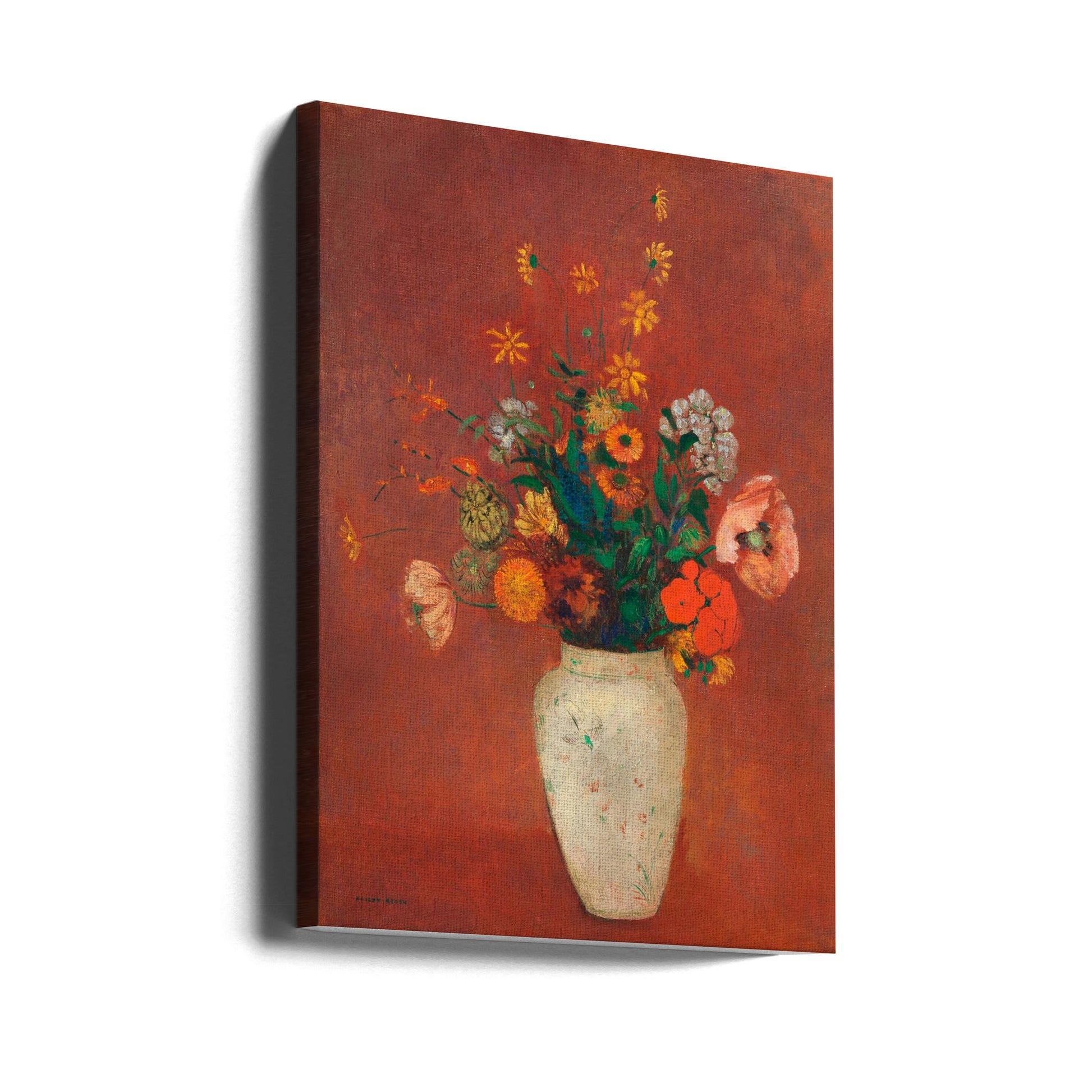 Bouquet In Chinese Vase by Odilon Redon | Floral Still Life Art, Large Canvas Wall Art Print | Artsy Earth