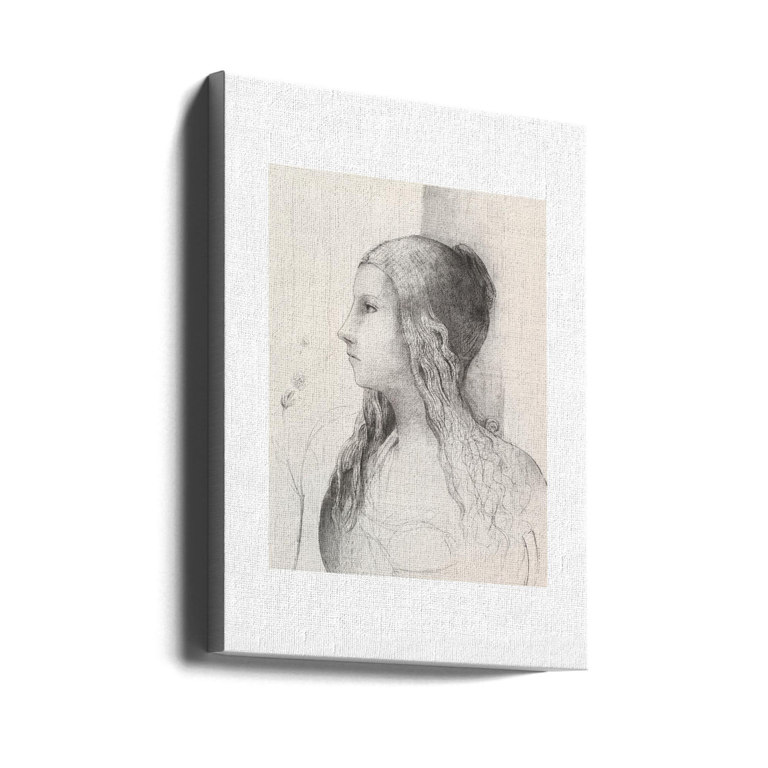 Brunnhilde Portrait by Odilon Redon | Portrait Drawing Artwork, Large Canvas Wall Art Print | Artsy Earth