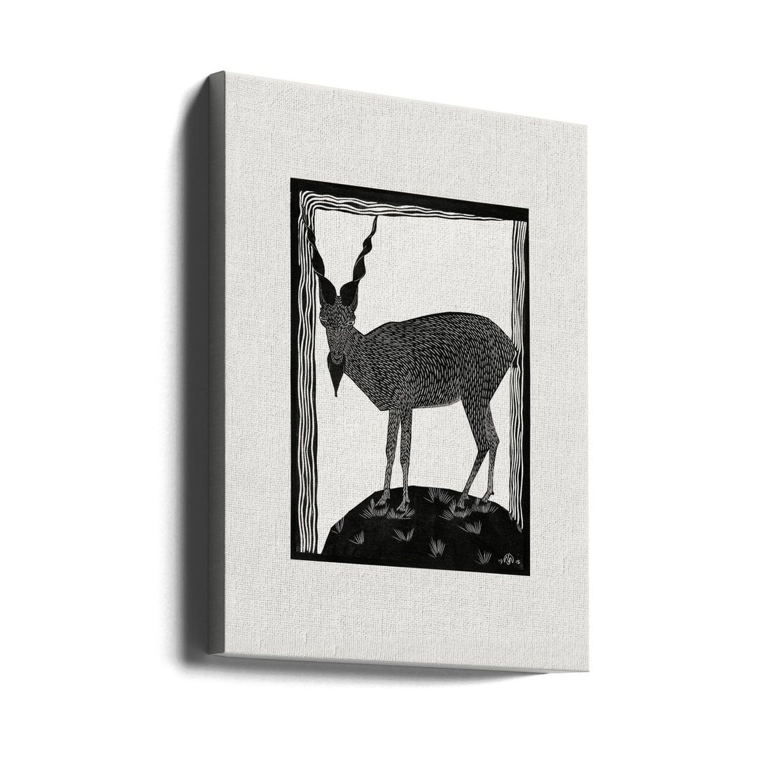 Markhor Goat by Samuel Jessurun | Animal Sketch Drawing, Large Canvas Wall Art Print | Artsy Earth