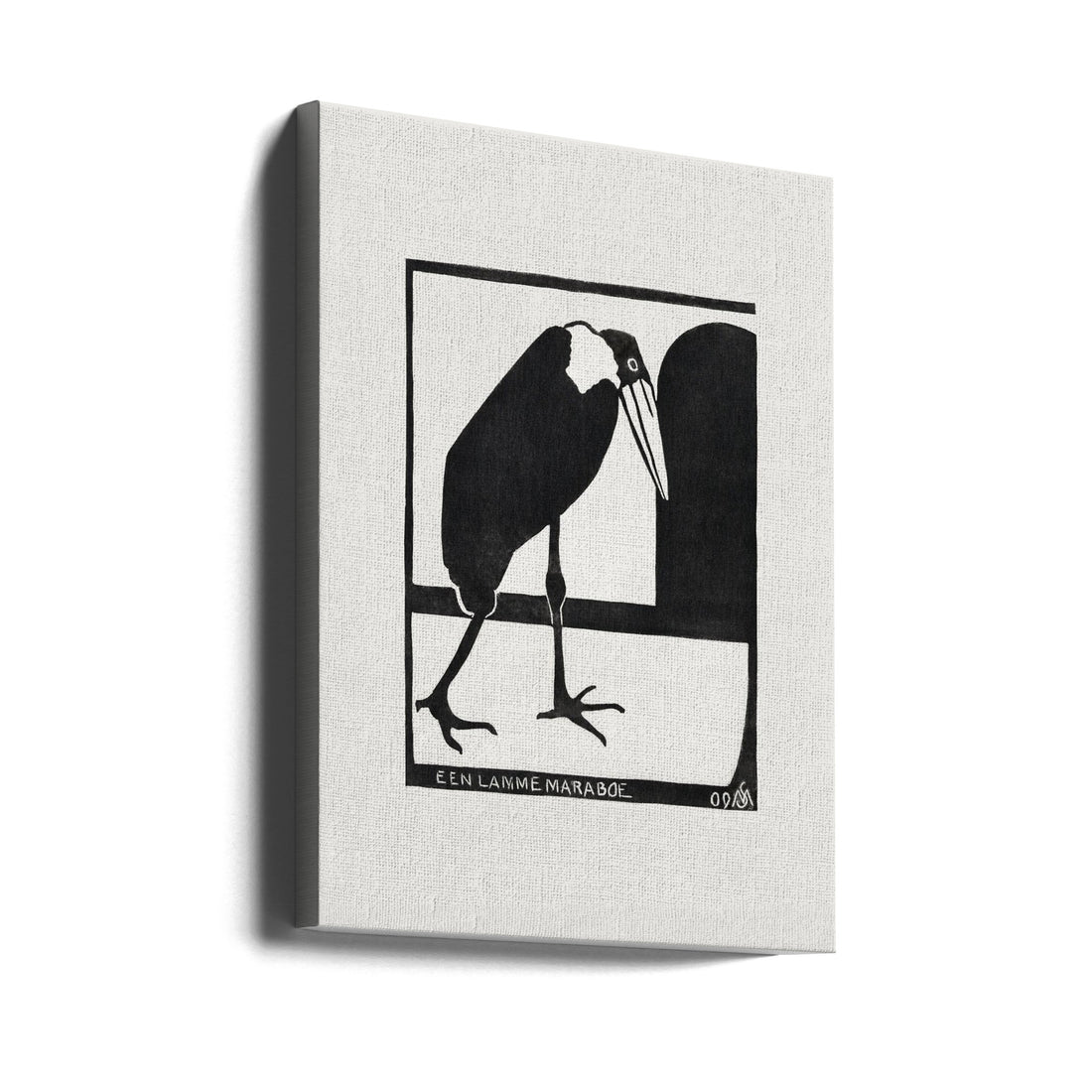 A Lame Marabou by Samuel Jessurun | Bird Animal Sketch, Large Canvas Wall Art Print | Artsy Earth