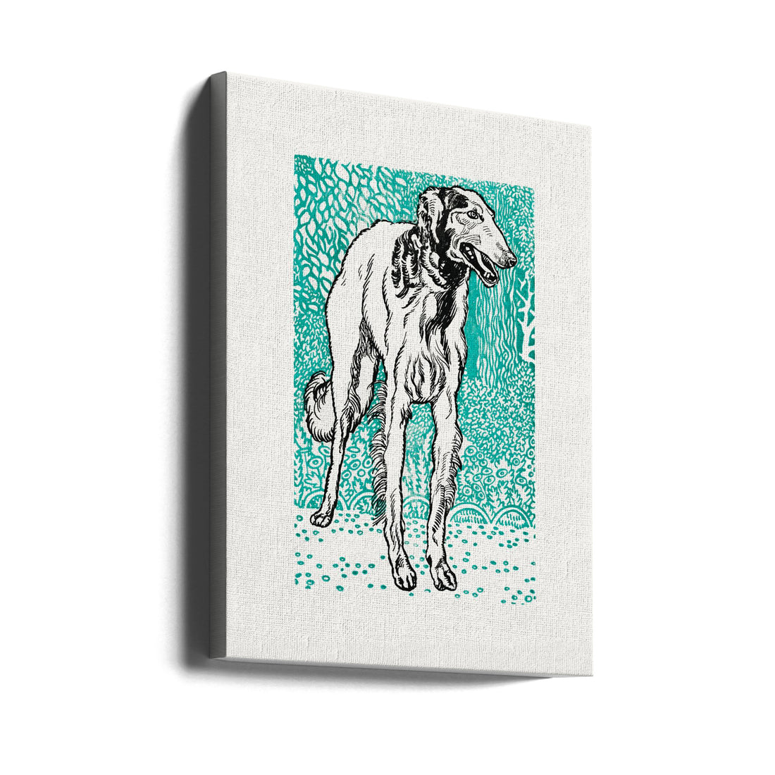 Greyhound Drawing by Moriz Jung | Dog Line Art, Large Canvas Wall Art Print | Artsy Earth