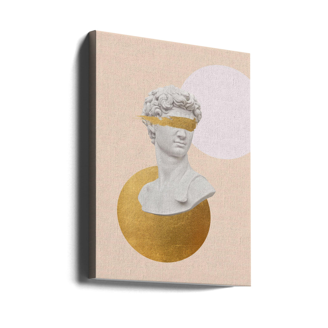 Golden Face Statue by Grace Digital Art Co | Figurative Art Sculpture, Large Canvas Wall Art Print | Artsy Earth