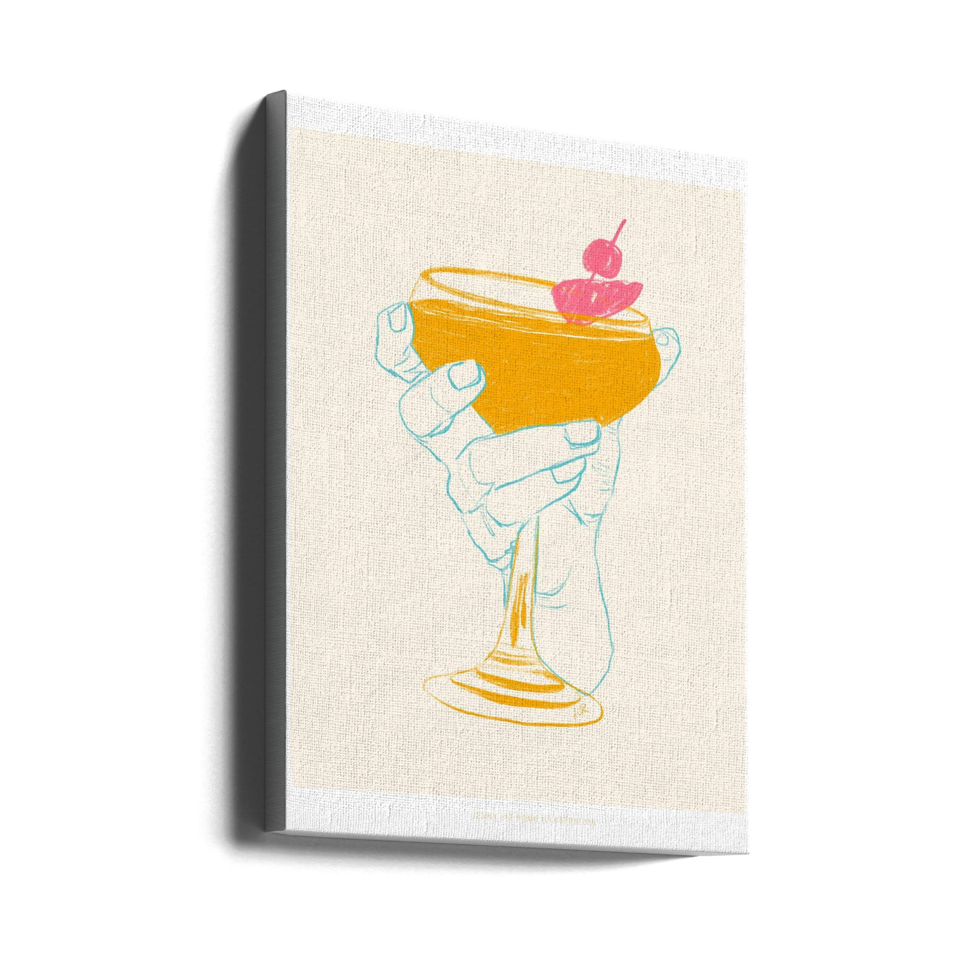 Cocktail Art Drawing by Jenny Liz Rome | Cocktail Glass Illustration, Large Canvas Wall Art Print | Artsy Earth