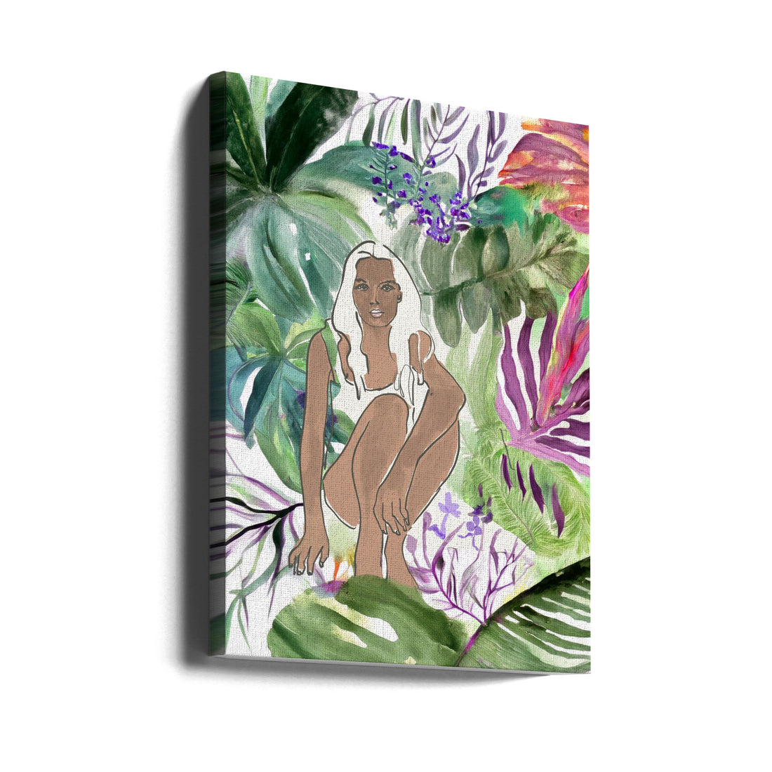 Sudden Shift by Beate Tubach | Tropical Botanical Nude, Large Canvas Wall Art Print | Artsy Earth