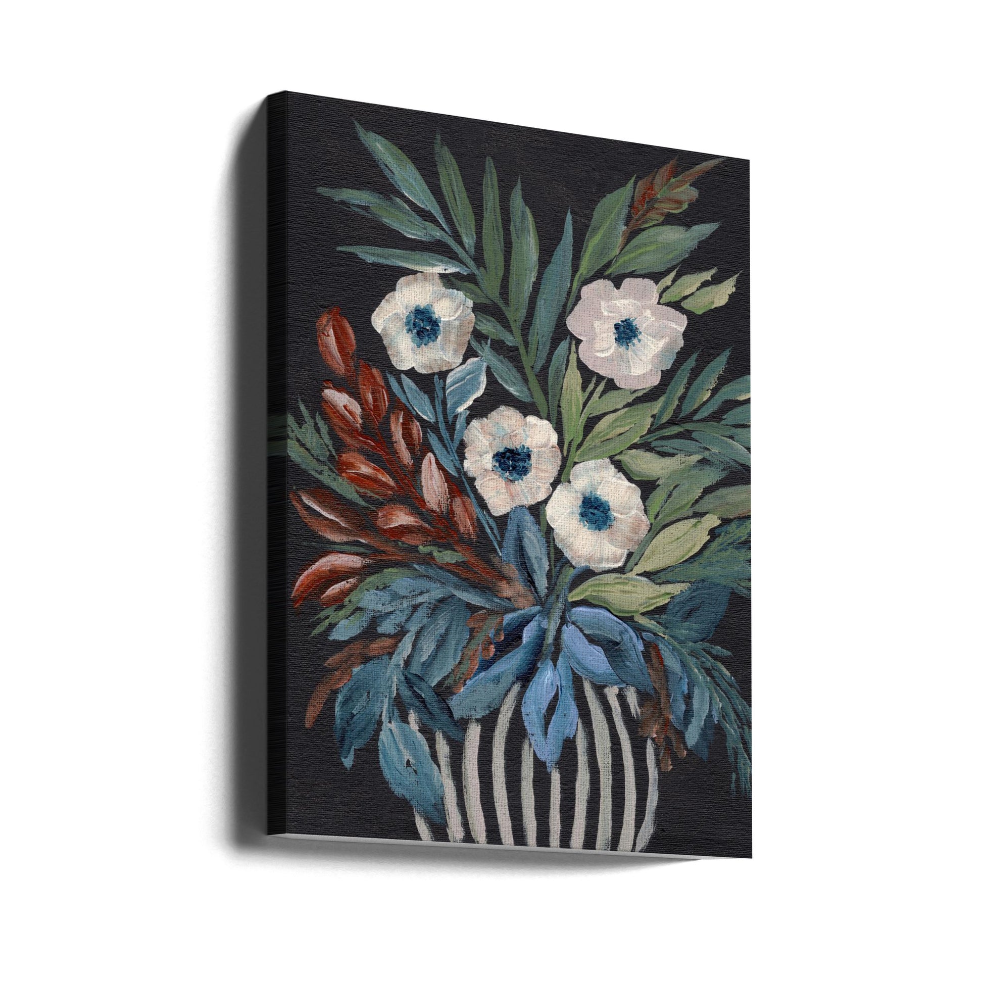 Painterly Floral Art by Nikita Jariwala | Painted White Flowers, Large Canvas Wall Art Print | Artsy Earth