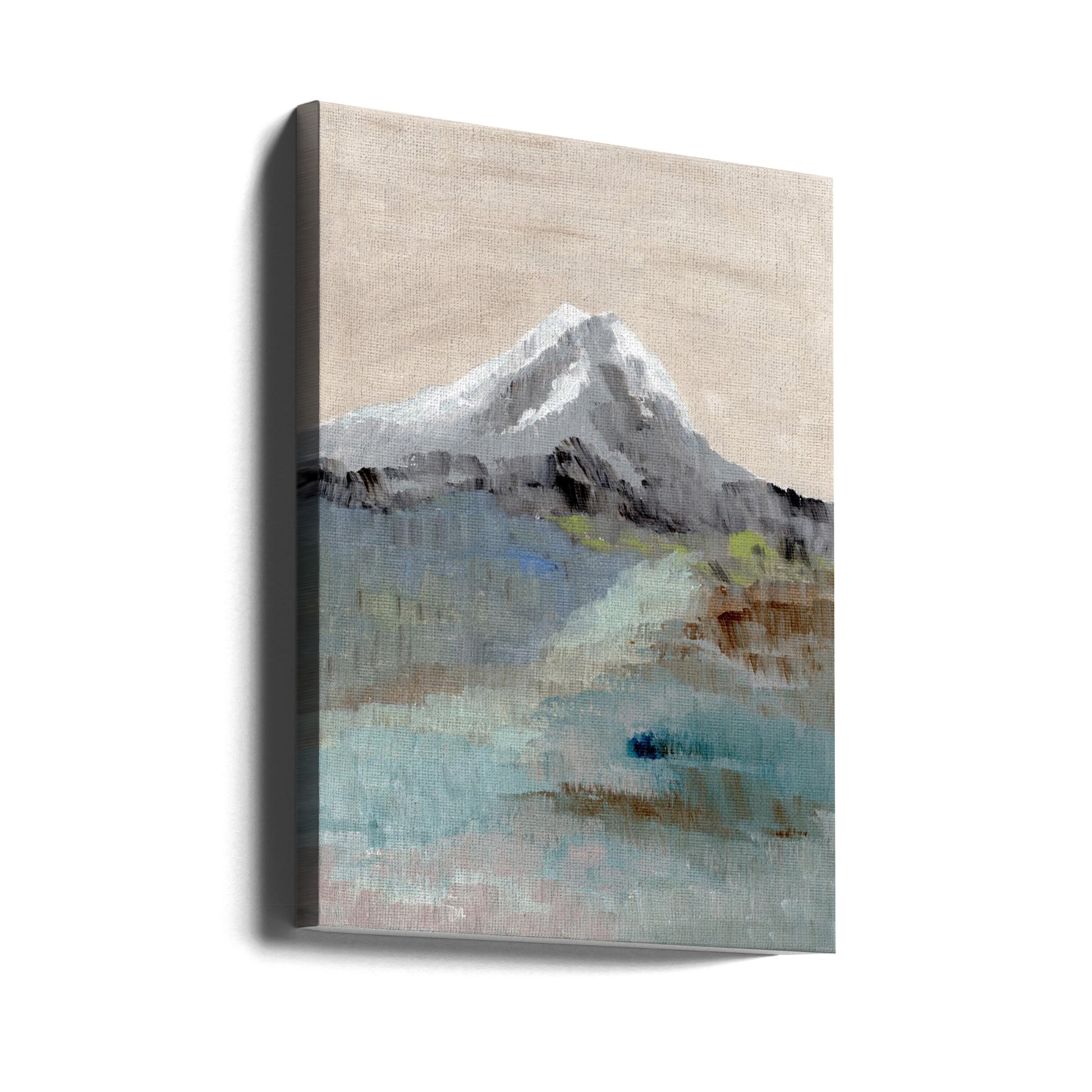 Calm Mountainscape by Nikita Jariwala | Abstract Mountain Landscape, Large Canvas Wall Art Print | Artsy Earth