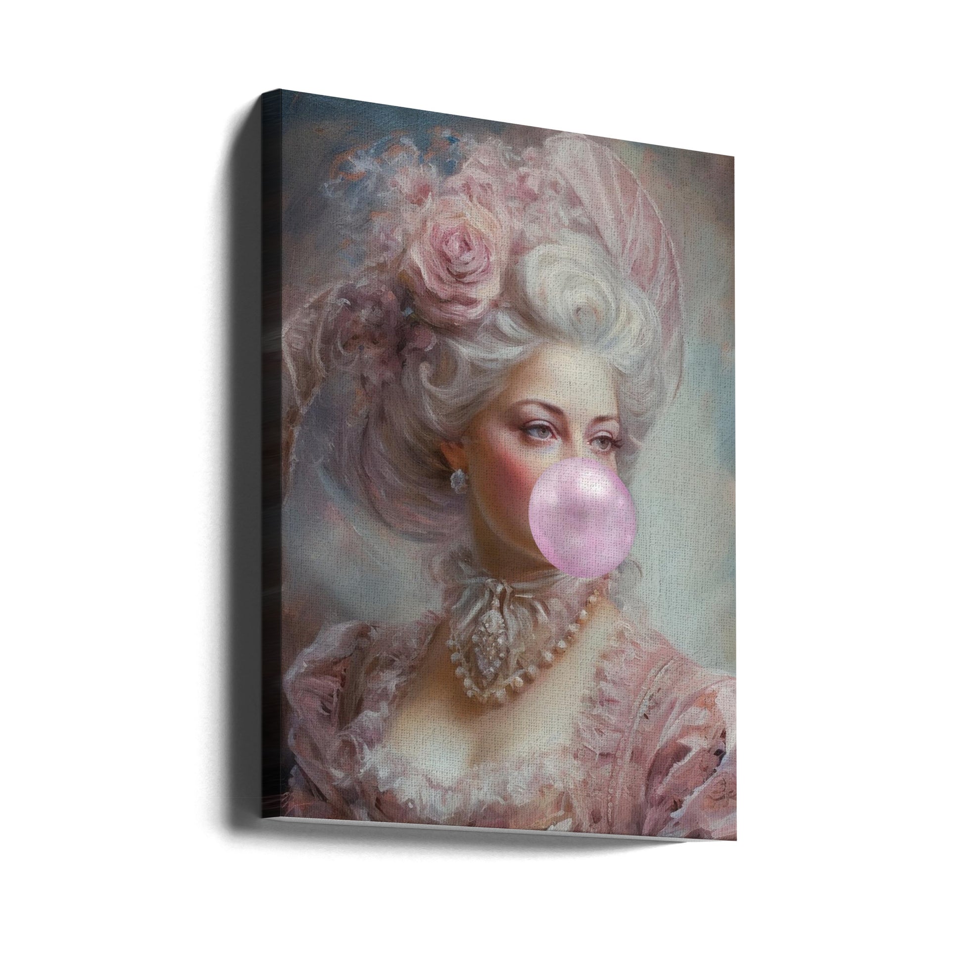 Pink Portrait Woman by Grace Digital Art Co | Painted Portrait Art, Large Canvas Wall Art Print | Artsy Earth