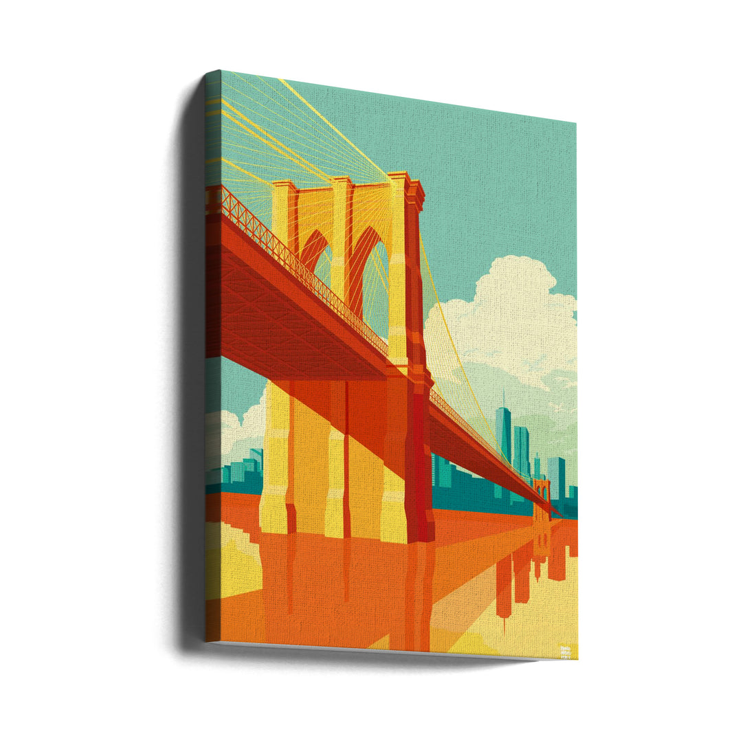 New York Brooklyn Bridge by Remko Heemskerk | Urban Architecture Landmark, Large Canvas Wall Art Print | Artsy Earth