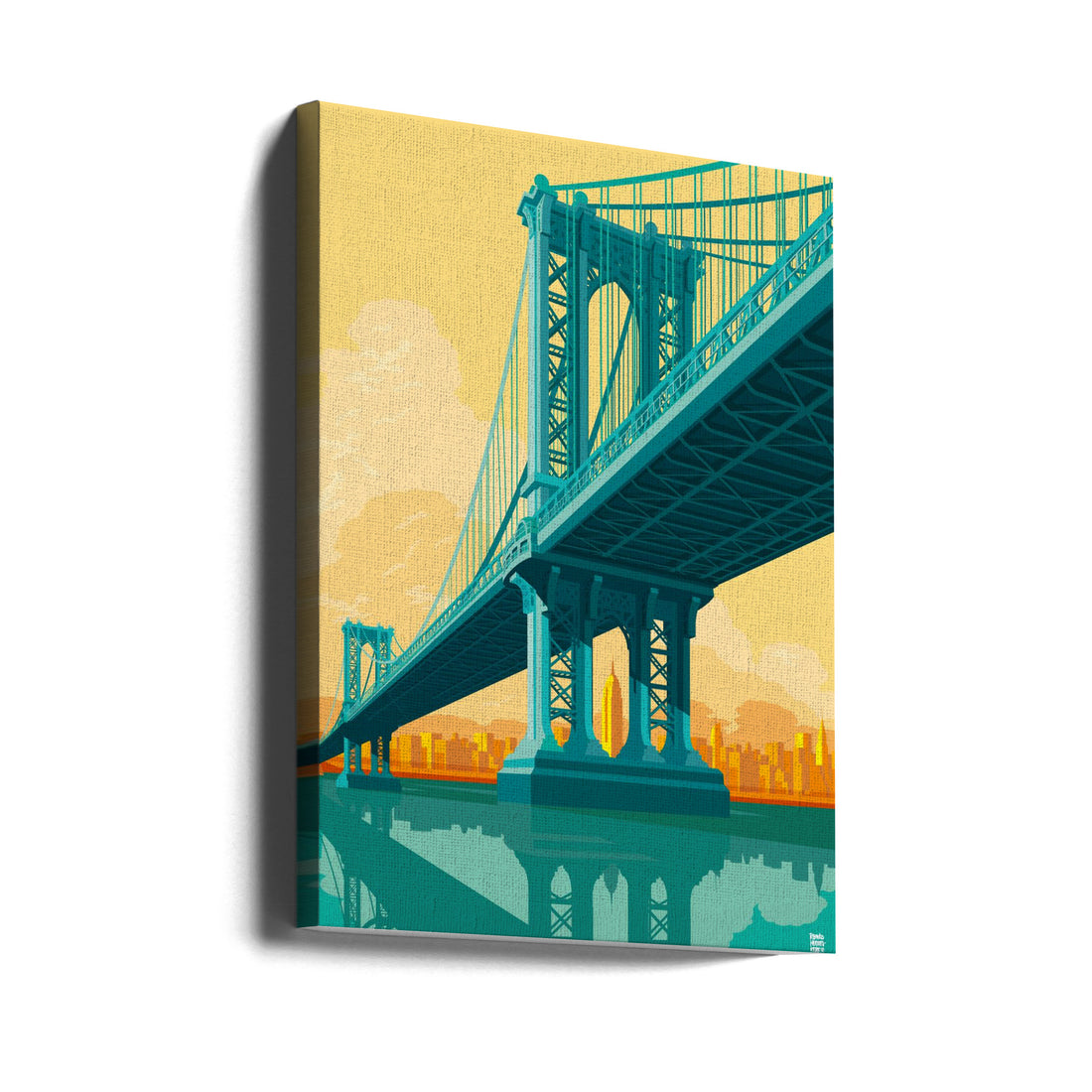 New York Manhattan Bridge by Remko Heemskerk | Nyc Urban Architecture, Large Canvas Wall Art Print | Artsy Earth