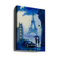 Rainy Parisian Encounter by Gordon Bruce | Romantic Paris Cityscape, Large Canvas Wall Art Print | Artsy Earth