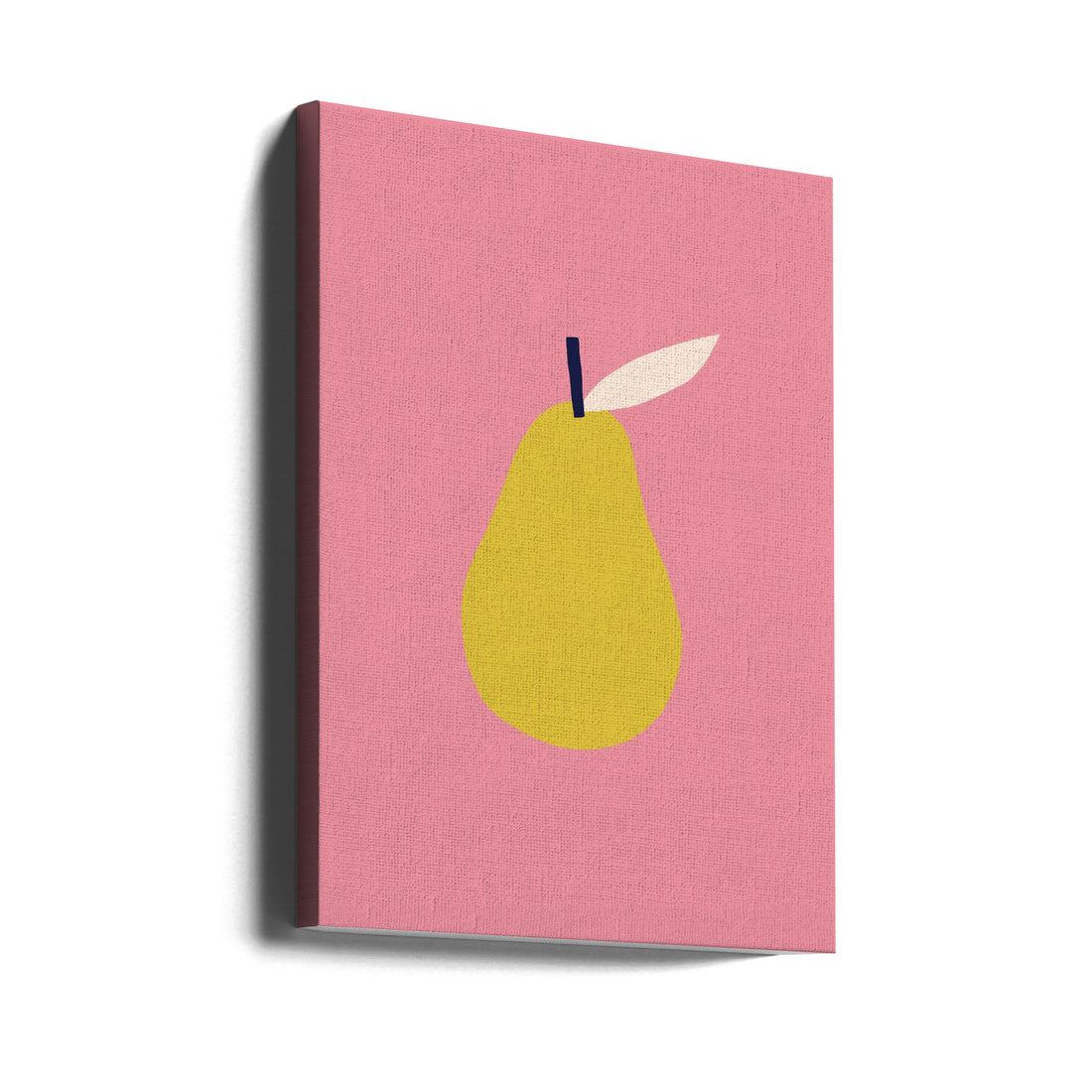 Happy Pear Art by Maren Gross | Minimal Fruit Illustration, Large Canvas Wall Art Print | Artsy Earth