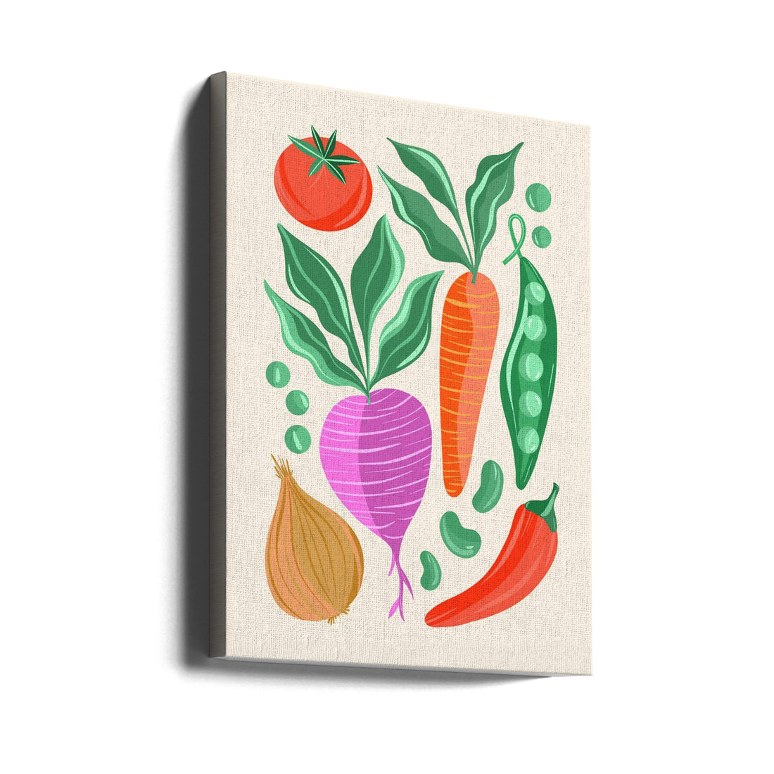 Fresh Vegetables by Melissa Donne | Natural Whole Foods, Large Canvas Wall Art Print | Artsy Earth