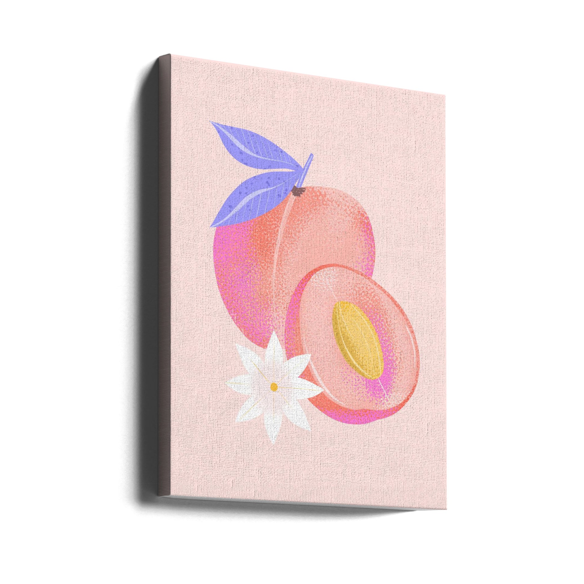 Textured Peach by Melissa Donne | Painted Fruit Art, Large Canvas Wall Art Print | Artsy Earth