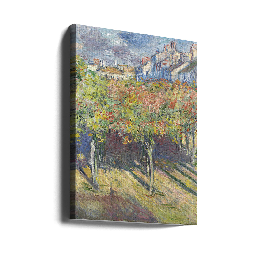 Monet Garden View by Claude Monet | Painted Landscape Artwork, Large Canvas Wall Art Print | Artsy Earth