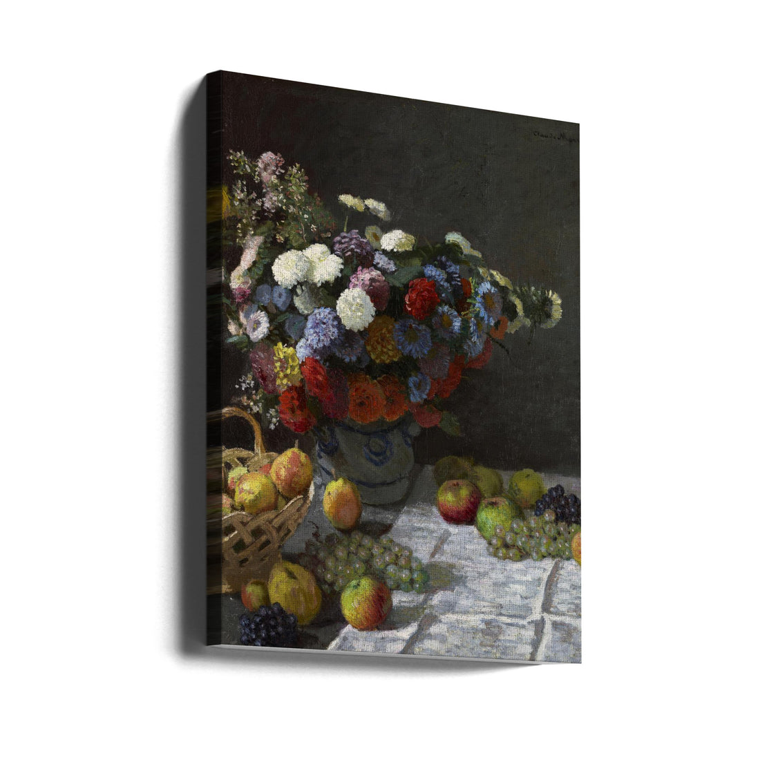 Still Life With Flowers and Fruit by Claude Monet | Floral Still Life Painting, Large Canvas Wall Art Print | Artsy Earth