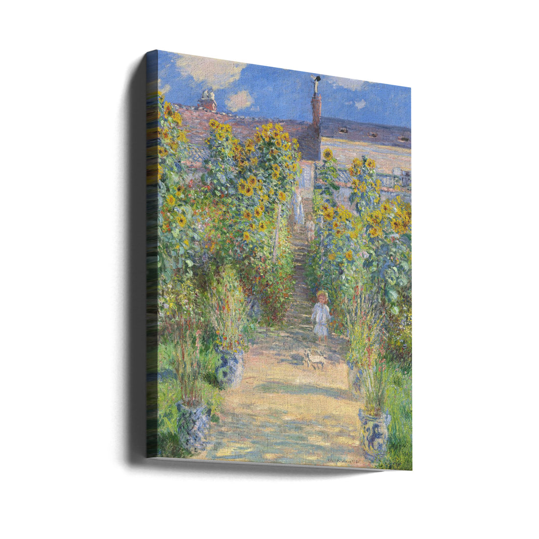 Artist's Garden Vetheuil by Claude Monet | Floral Garden Painting, Large Canvas Wall Art Print | Artsy Earth