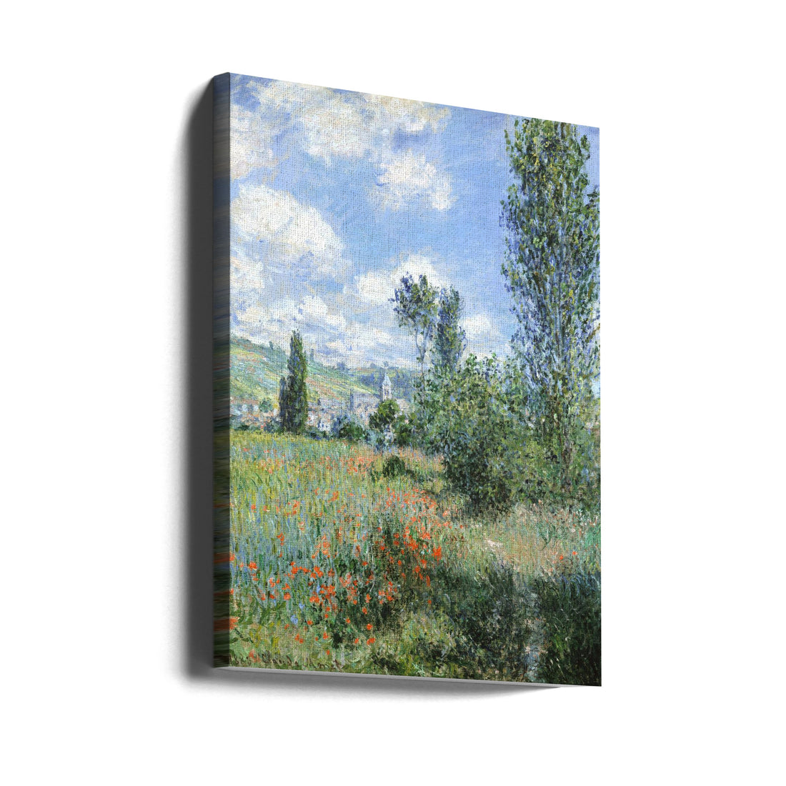 View of Vetheuil by Claude Monet | Painted Landscape Nature, Large Canvas Wall Art Print | Artsy Earth