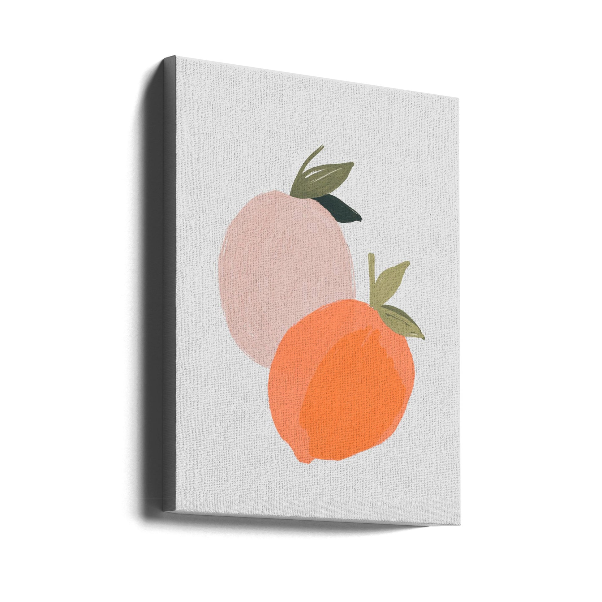 Painted Peach by Josie George | Fruit Illustration Drawing, Large Canvas Wall Art Print | Artsy Earth