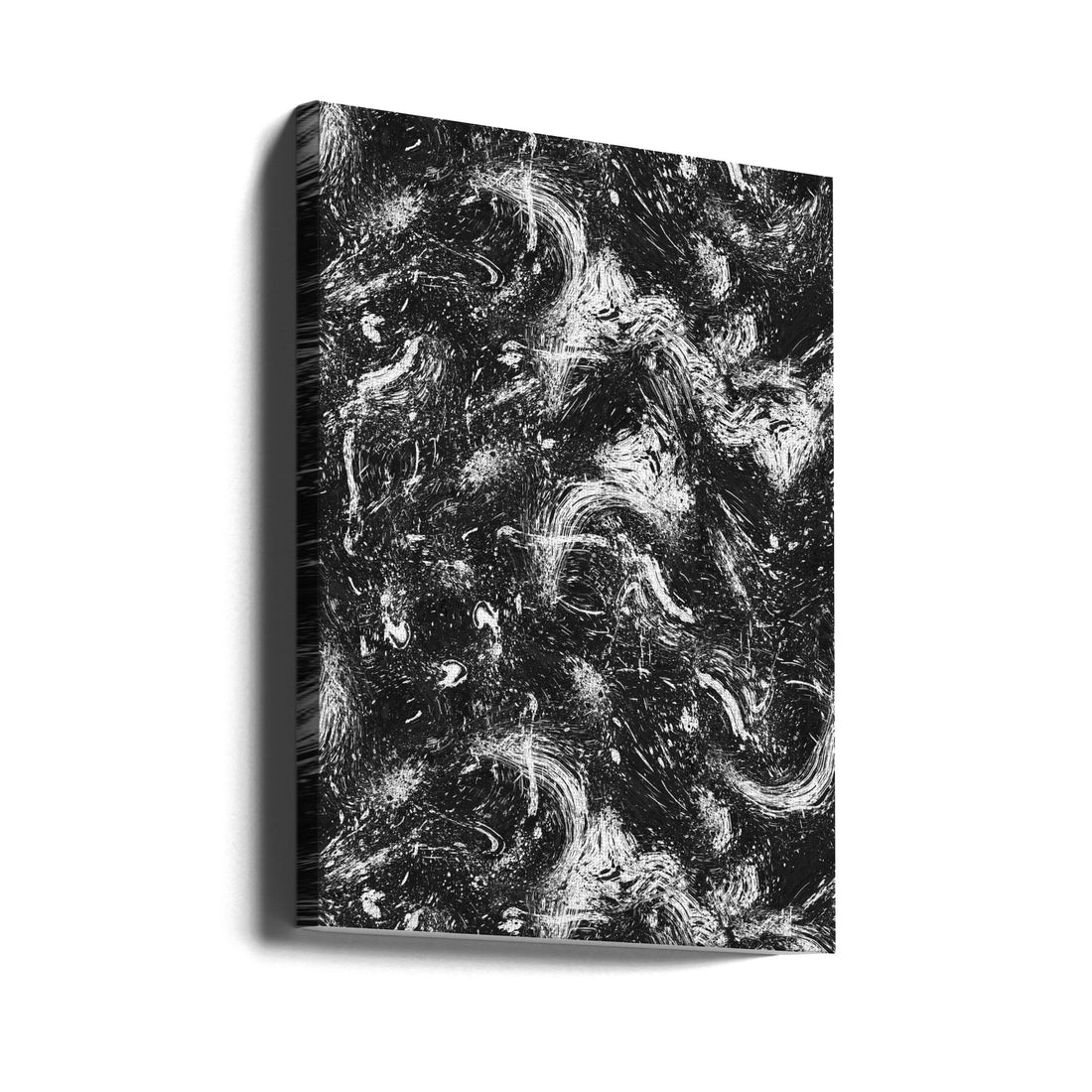 Abstract Dripping Painting Black White by Ninola Design | Abstract Sketch Drawing, Large Canvas Wall Art Print | Artsy Earth