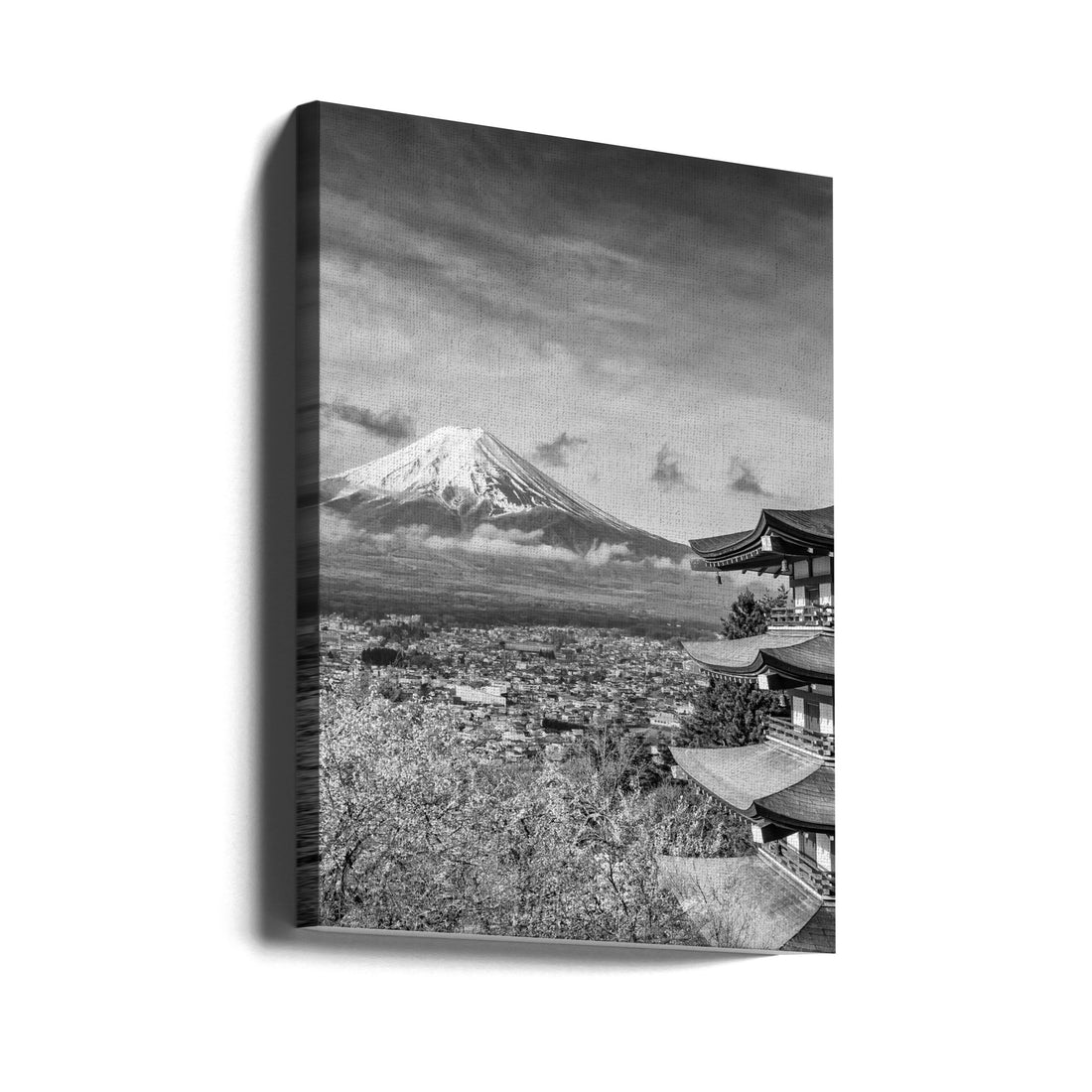 Mount Fuji Pagoda View by Melanie Viola | Japanese Landmark Photography, Large Canvas Wall Art Print | Artsy Earth