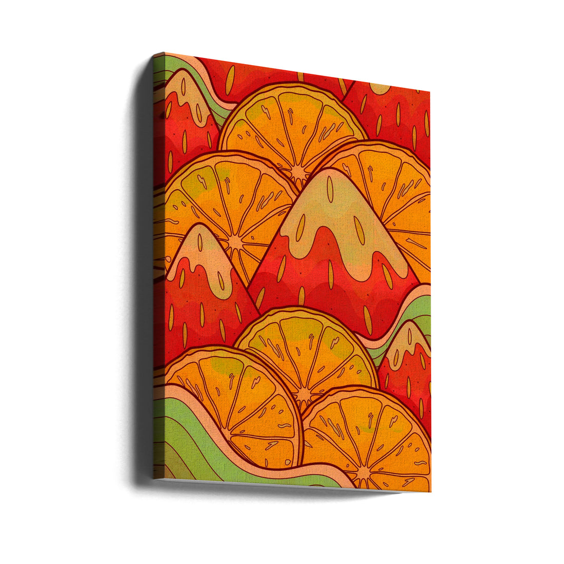 Fruits of Summer by Stephen Wade | Painted Summer Fruits, Large Canvas Wall Art Print | Artsy Earth