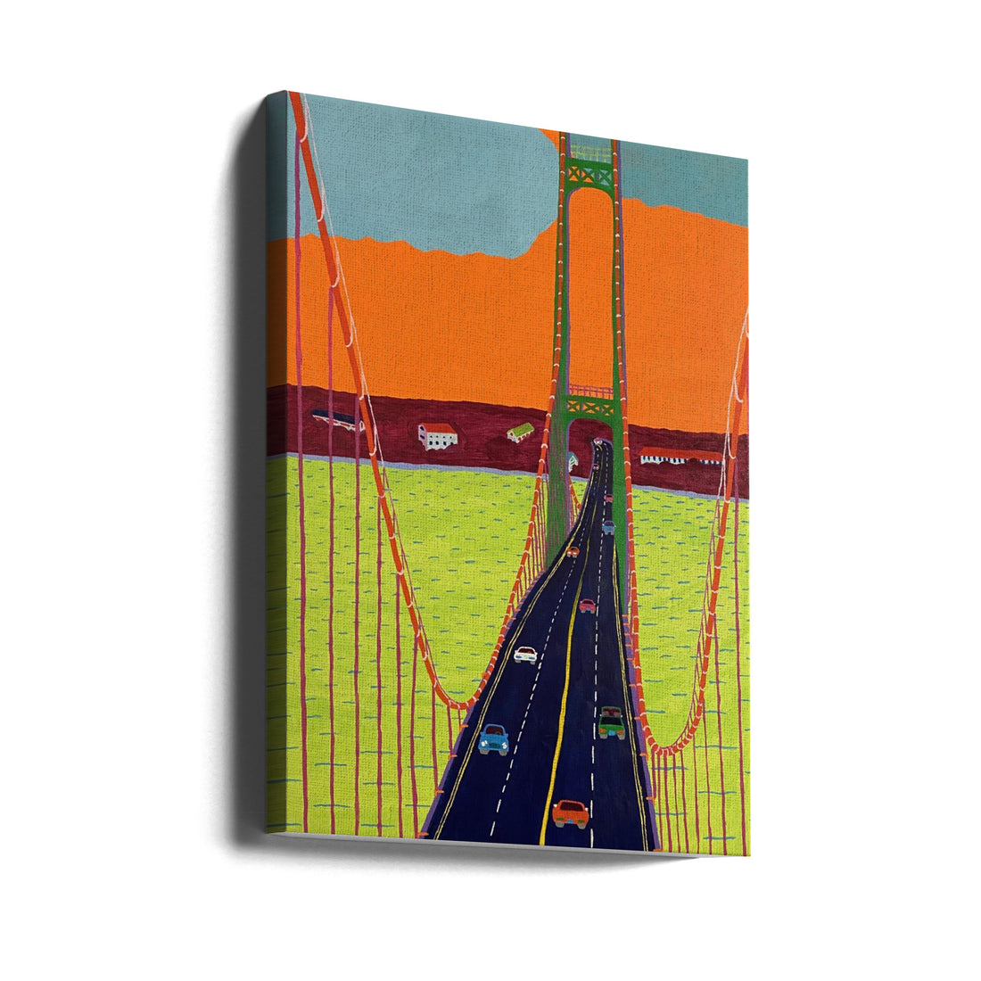 Mackinac Bridge by Sue Graef | Michigan Bridge Tourism, Large Canvas Wall Art Print | Artsy Earth