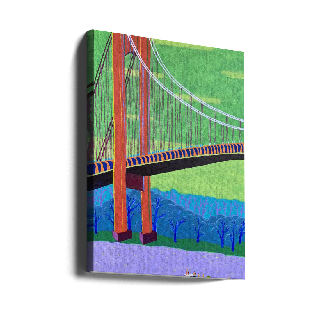 Verrazzano Narrows Bridge by Sue Graef | Urban Bridge Architecture, Large Canvas Wall Art Print | Artsy Earth