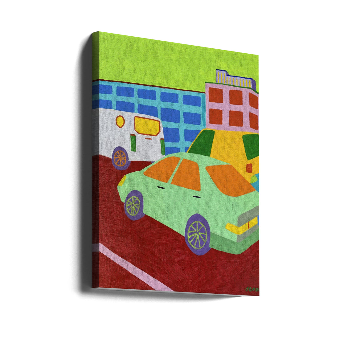 Ramp Traffic by Sue Graef | Urban Vehicle Art, Large Canvas Wall Art Print | Artsy Earth