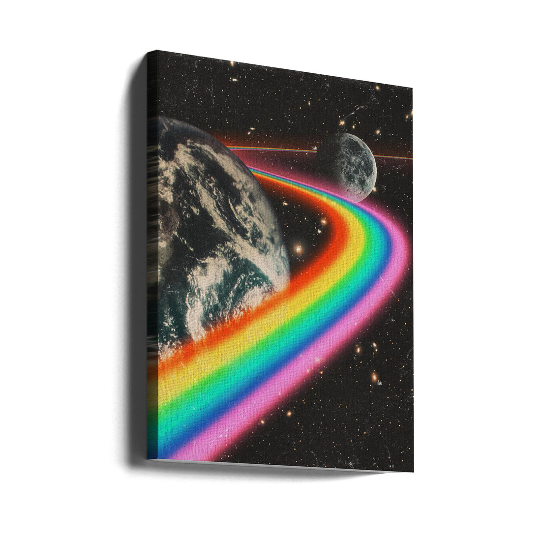 Space Rainbow by Nibera | Retro Futuristic Space, Large Canvas Wall Art Print | Artsy Earth