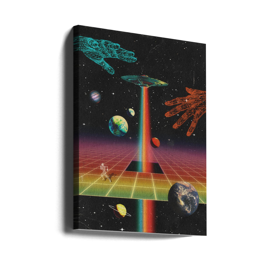 Space Invasion by Nibera | Retro Futuristic Space, Large Canvas Wall Art Print | Artsy Earth