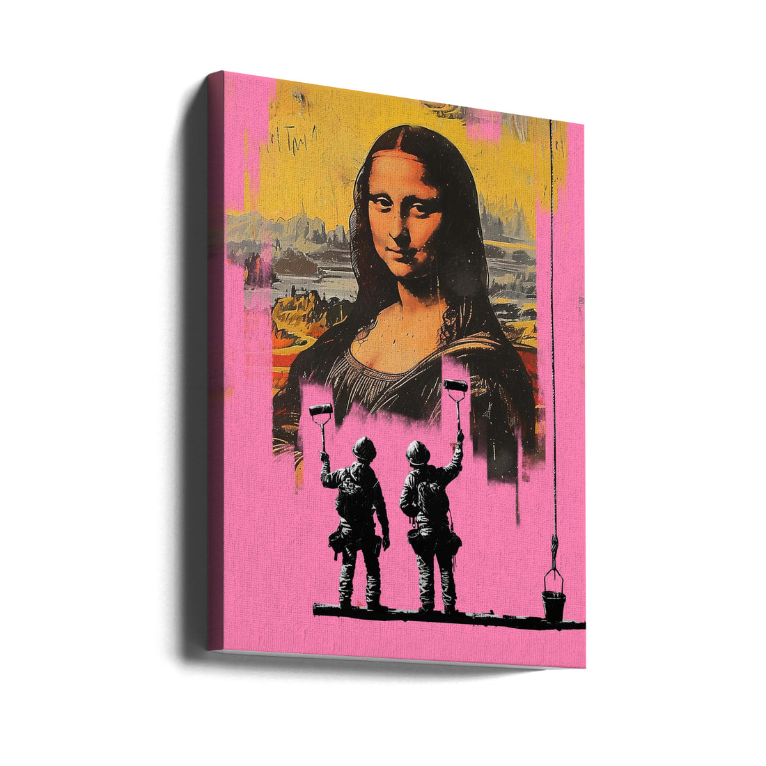 Pink Monalisa by Dikhotomy | Pop Art Portrait, Large Canvas Wall Art Print | Artsy Earth