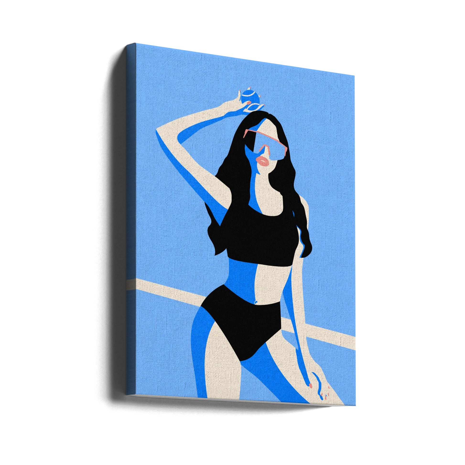 Dancing Woman Art by Rosi Feist | Dance Illustration, Large Canvas Wall Art Print | Artsy Earth